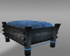 Country blue foot stool