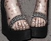 black sandals