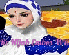 Hijab Embos White Blue