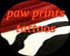 tattoo cat paws red n  b