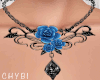 C~Blue Bns&Rss Necklace
