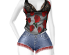 Prnted Rose Sexy Outfit