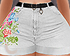 White Embroided Denim