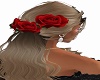 capelli con rose rosse