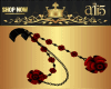Vampire Rose Earrings