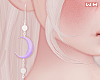 w. Lilac Moon Earrings