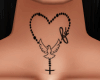 e. Heart neck tattoo!