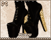 ||M~ Black-Gold Shoes ||