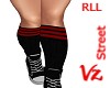 RLL Black/Red Knee Socks
