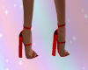 Red Block Heels