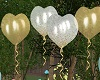 TX Gold Hearts Balloons