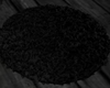 Black Round Plush Rug