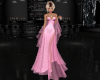 Pink Sheer Shawl Gown