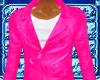 *Pink Leather Jacket M