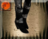 Western black suede boot