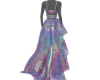 Iridescent rainbow gown