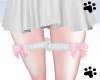 .M. Fur Garter +Pink Bow