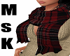 [MsK] Red Plaid Scarf