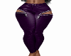 Purple Zip Leather Pants