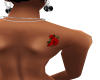 red rose back tattoo