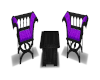 Medieval chairs purple