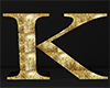 K Letter Black Gold