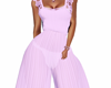 ha. Sheer Jumpsuit Pink