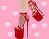 Red fishnet heels 💋