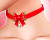 Xmas Ribbon Bow Choker