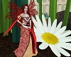 Fairy medieval gown red
