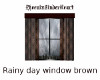 Rainy day window brown