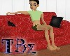 TBz  Club Couch -Red