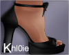 K black bow heels