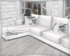 S. White Corner Sofa