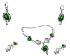 Ava 5Pc Green Jewelry St