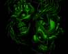 Green Dragon Skull WallH
