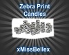 Zebra Print Candles