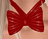 Red Latex Bow Tie