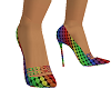 Rainbow heels shoes