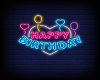 Neon Happy Birthday Sign