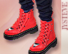 Red Leather Boots M