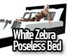 White Zebra Poseless Bed