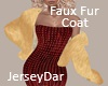 Faux Fur Coat Gold
