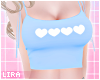Blue White Hearts Top