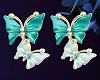 Teal Butterfly Earrings