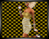 3mths Gold Striped Dress