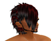black n red mens hair