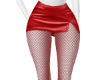 red leather w/ fishnet