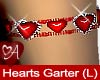 Ruby Hearts Garter (L)