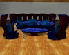 Blue Rose Couch Set